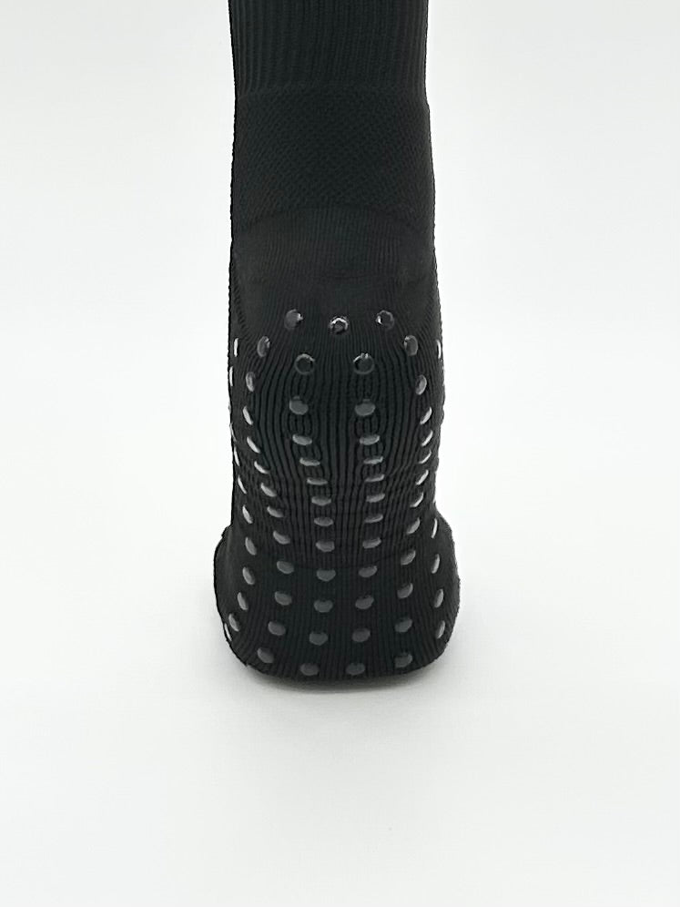 Knee High Black Grip Socks