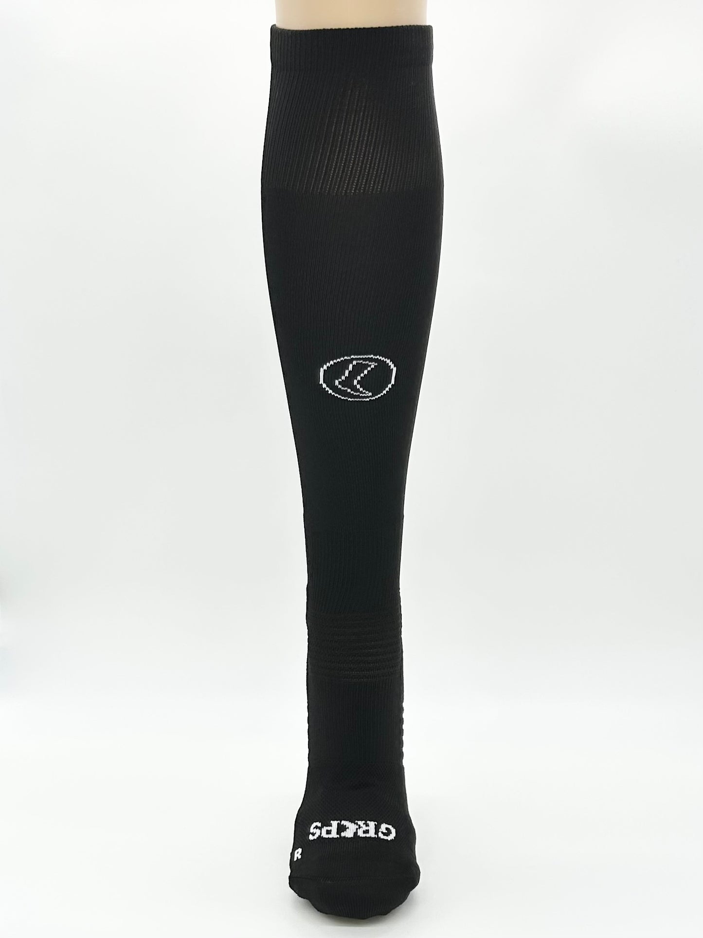 Knee High Black Grip Socks