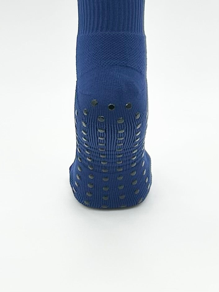 Knee High Navy Blue Grip Socks