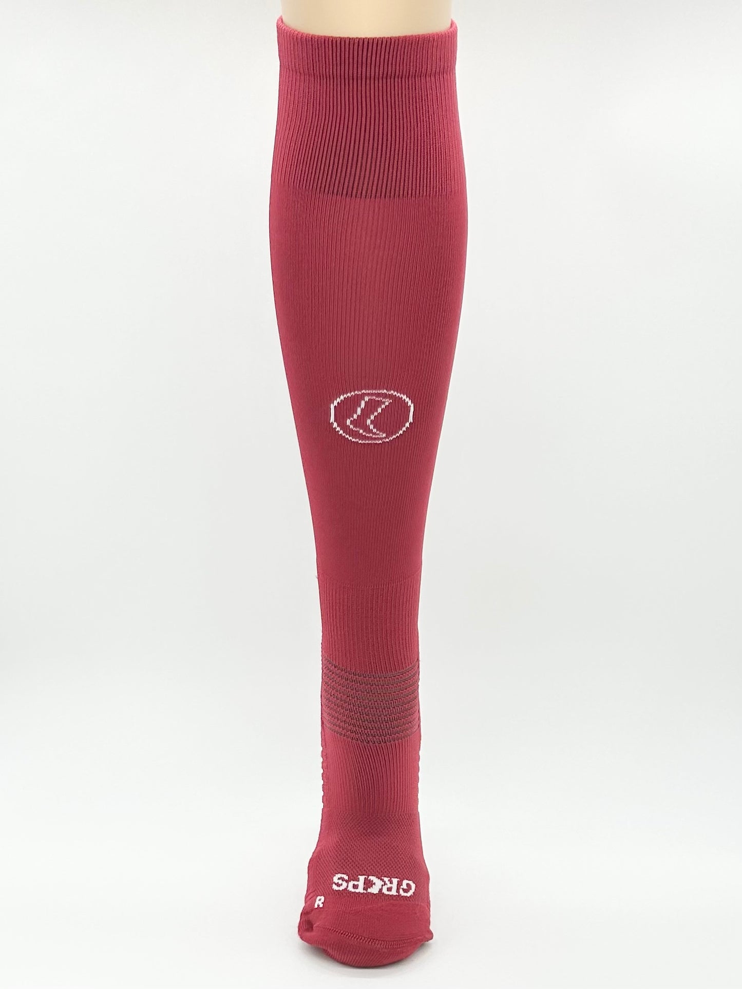 Knee High Maroon Grip Socks