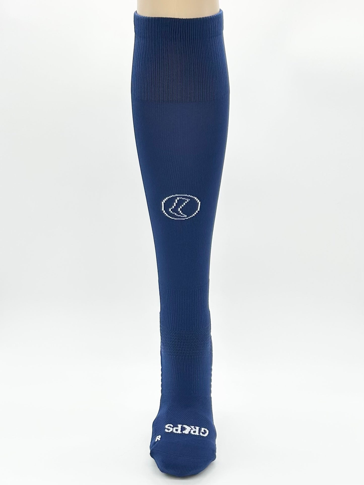 Knee High Navy Blue Grip Socks