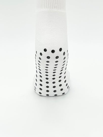 Knee High White Grip Socks