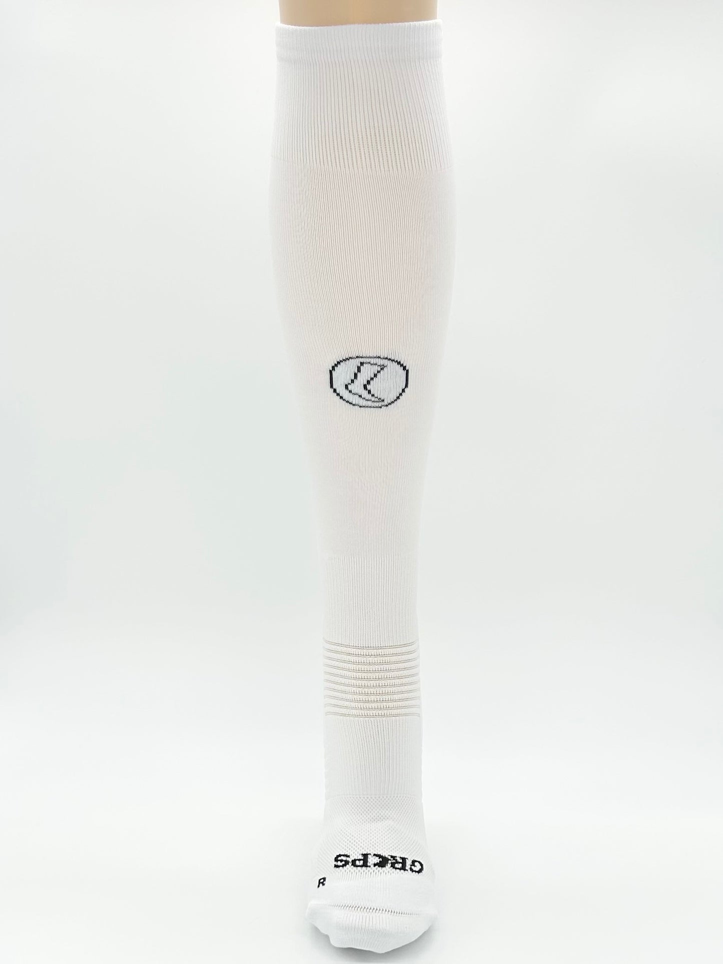 Knee High White Grip Socks