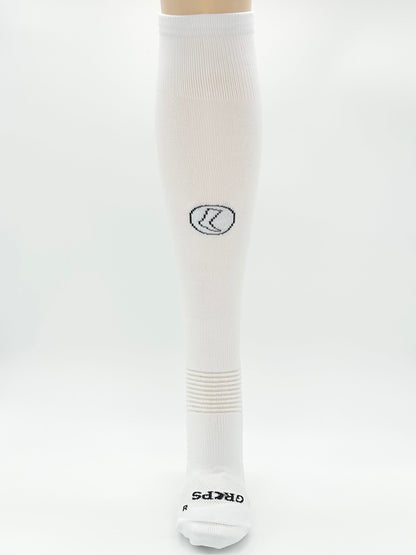 Knee High White Grip Socks
