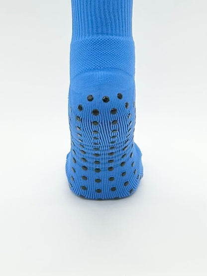 Knee High Blue Grip Socks