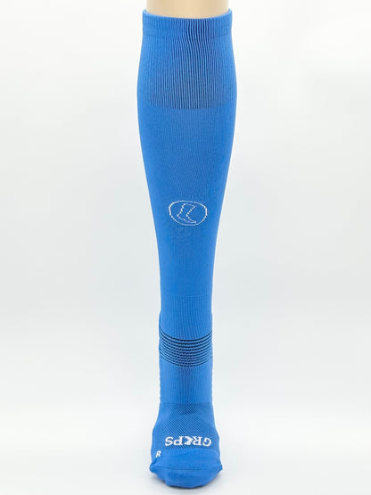 Knee High Blue Grip Socks
